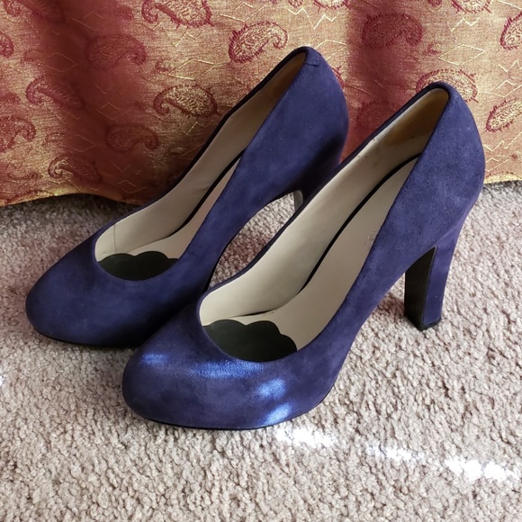 Nine West Shoes - Nine West Scardino Platform Navy Suede Pumps 7.5W